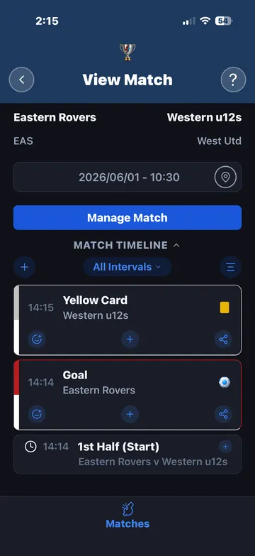 Capturing a match