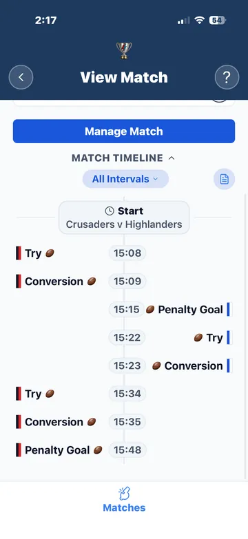 Capturing a match